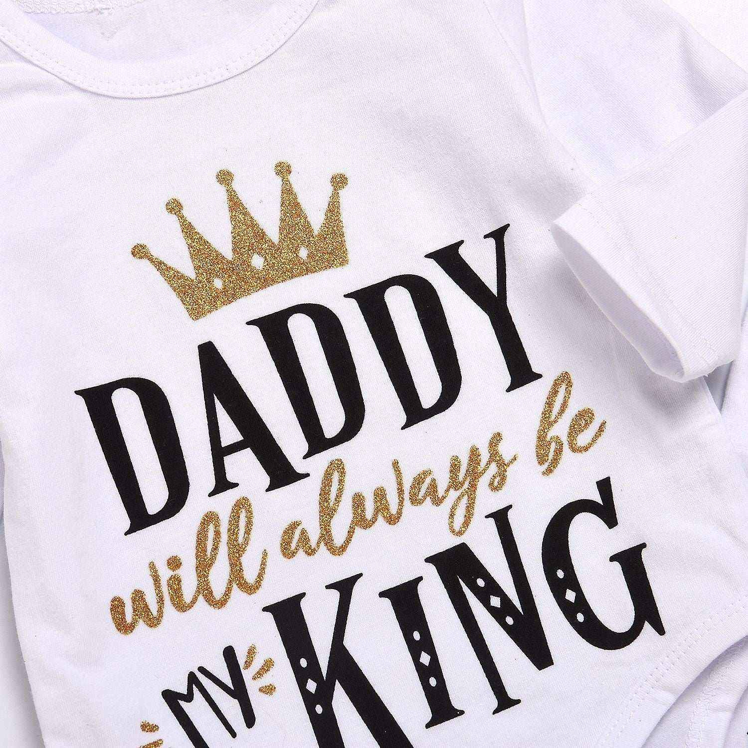 New Baby boys Clothing Set Tops Romper +Crown Pants