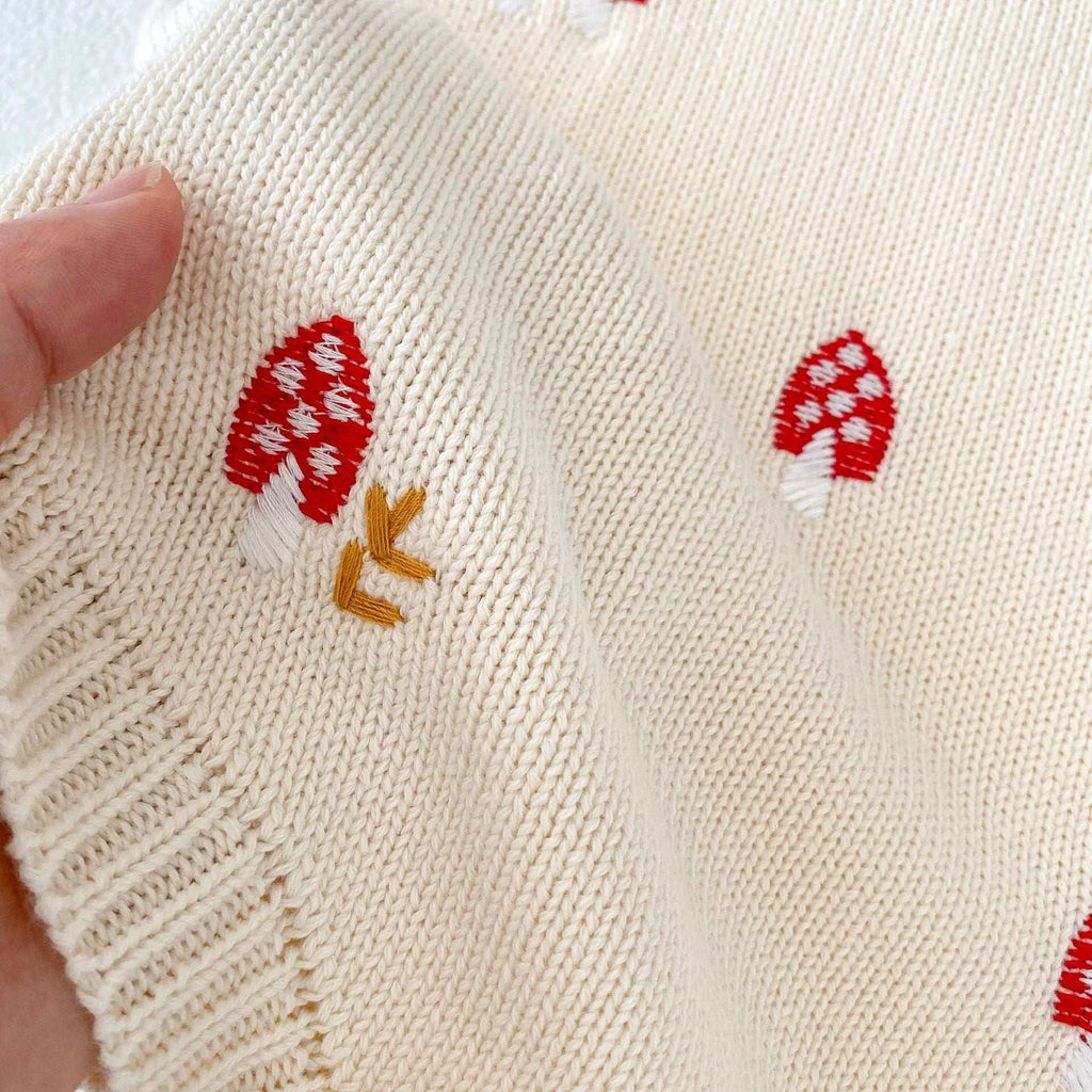 Autumn Clothing Infants Baby Embroidered Lotus Leaf Collar Knitting Suit