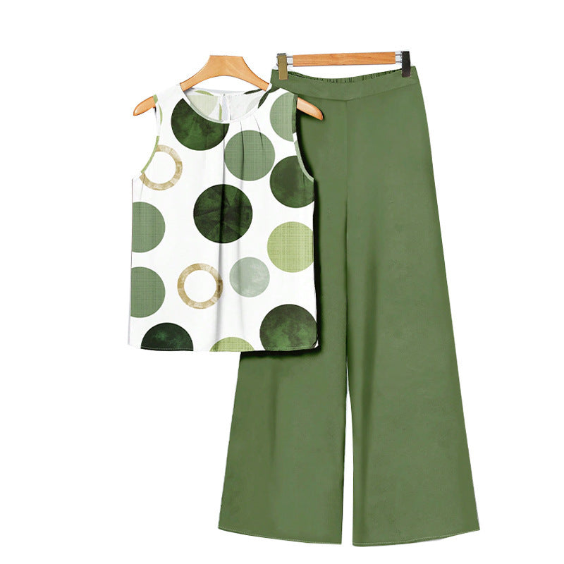 Women's Vest Straight Casual Trousers Suit