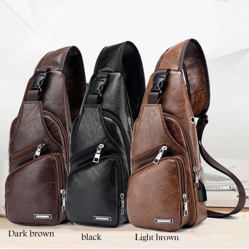 Men USB Charging Bag Men