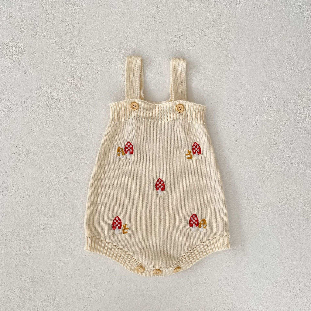 Autumn Clothing Infants Baby Embroidered Lotus Leaf Collar Knitting Suit