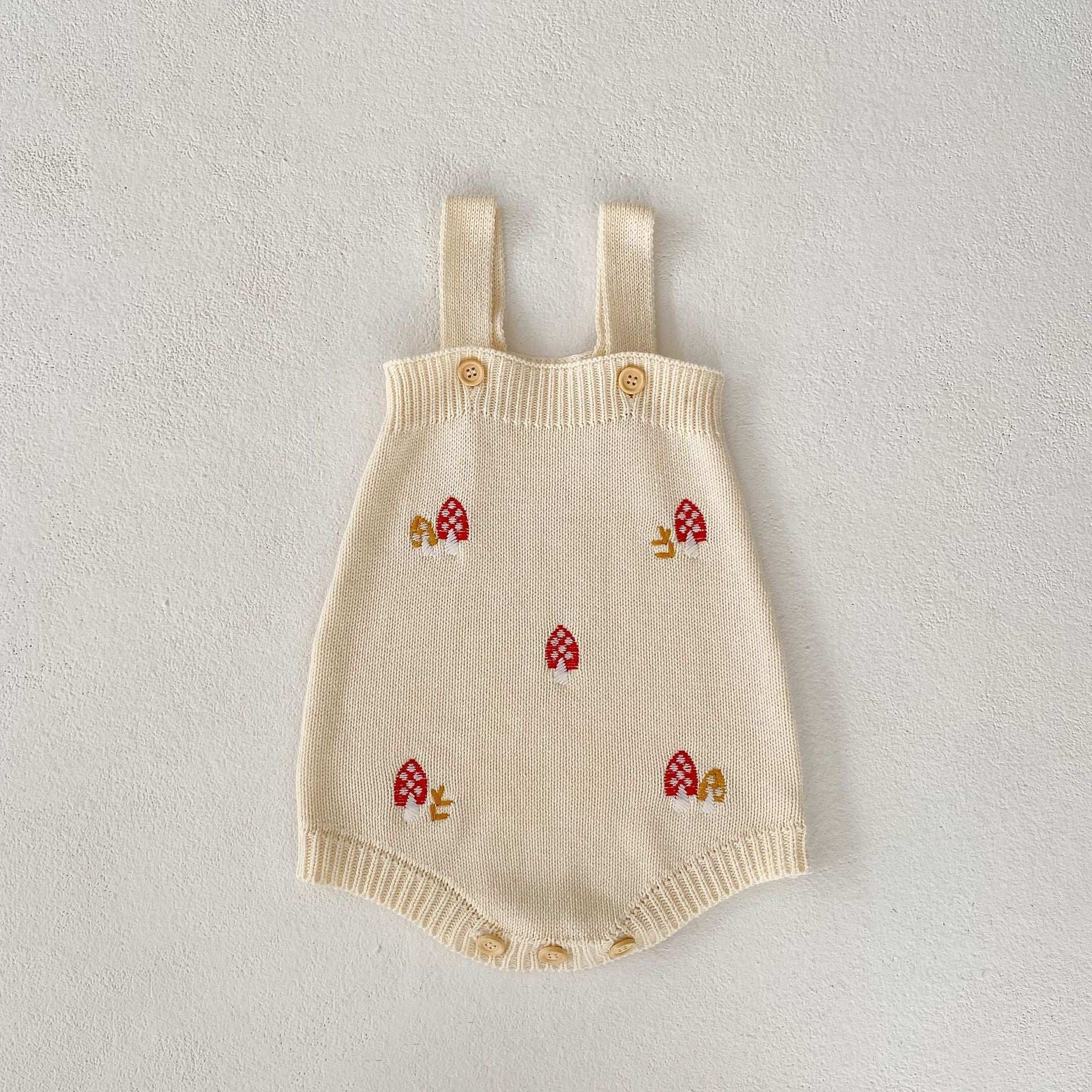 Autumn Clothing Infants Baby Embroidered Lotus Leaf Collar Knitting Suit