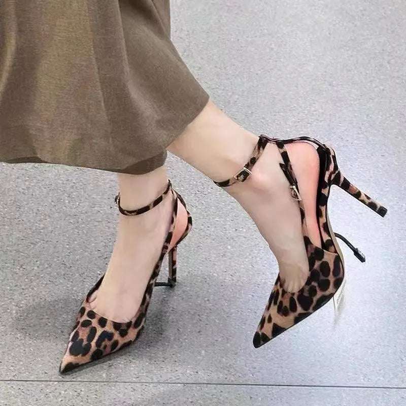 Leopard Point Toe Stiletto Pumps