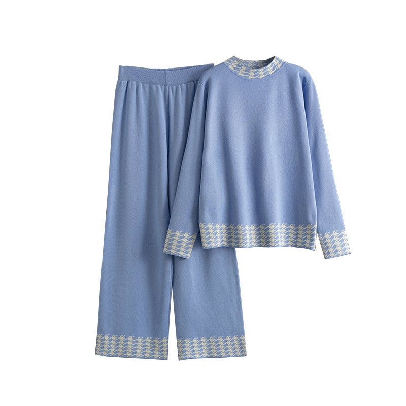 Women's Autumn And Winter Loose Pullover Two-piece Set