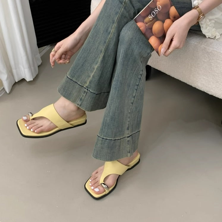 Wedge Flip-Flops Summer Outdoor Seaside Beach Slippers Roman Shoes