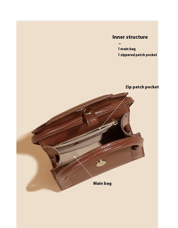 Lizard Pattern Shoulder Portable Bag