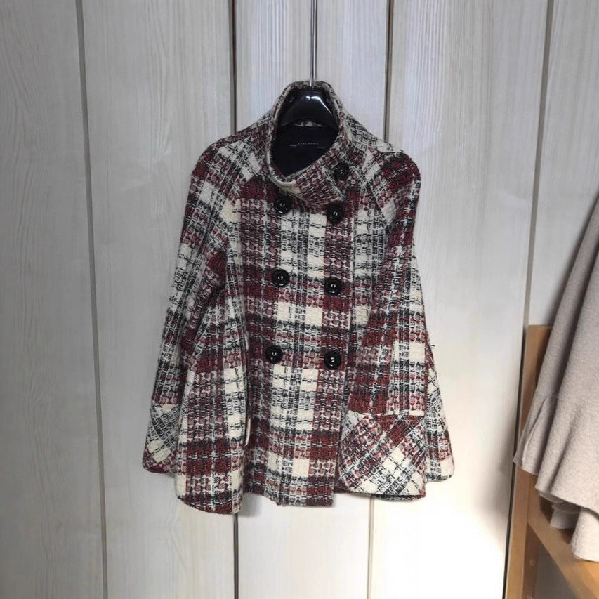 Women's Thickened Classic Style Plaid Coat