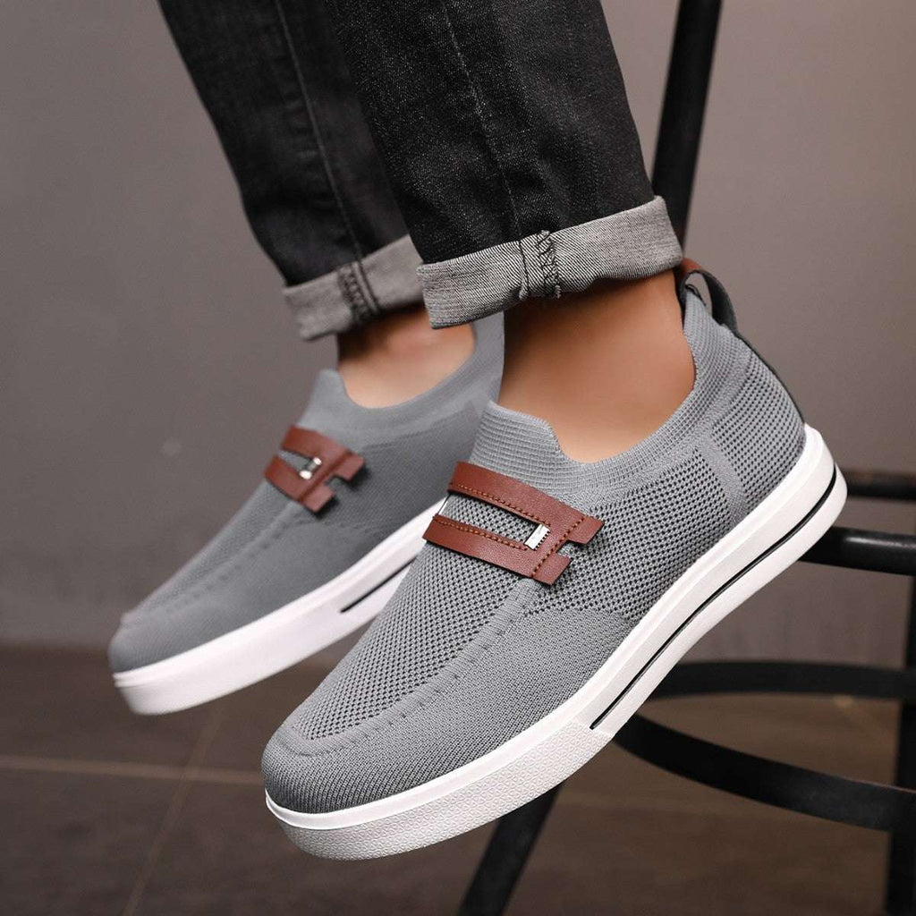 Soft elastic mesh shoes sports shoes lightweight business men's shoes