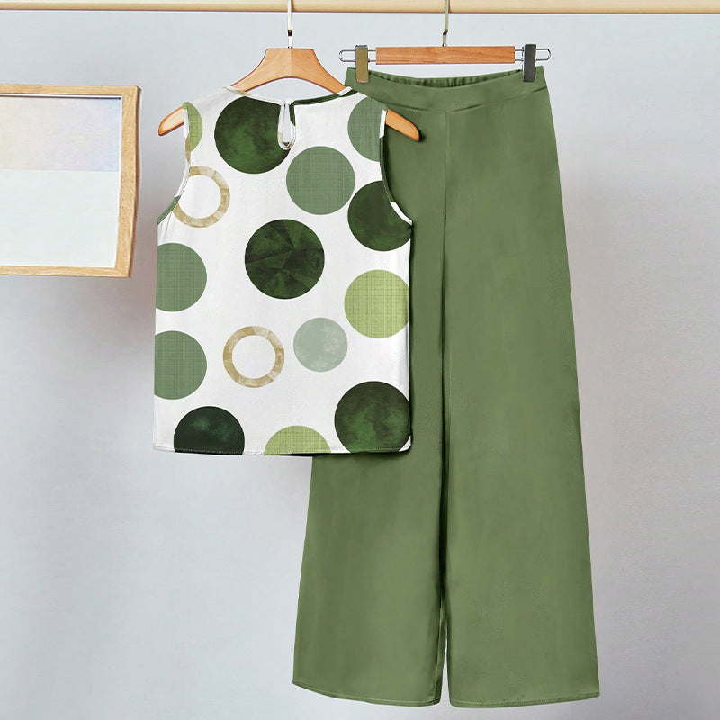 Women's Vest Straight Casual Trousers Suit