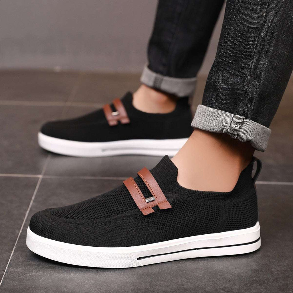 Soft elastic mesh shoes sports shoes lightweight business men's shoes