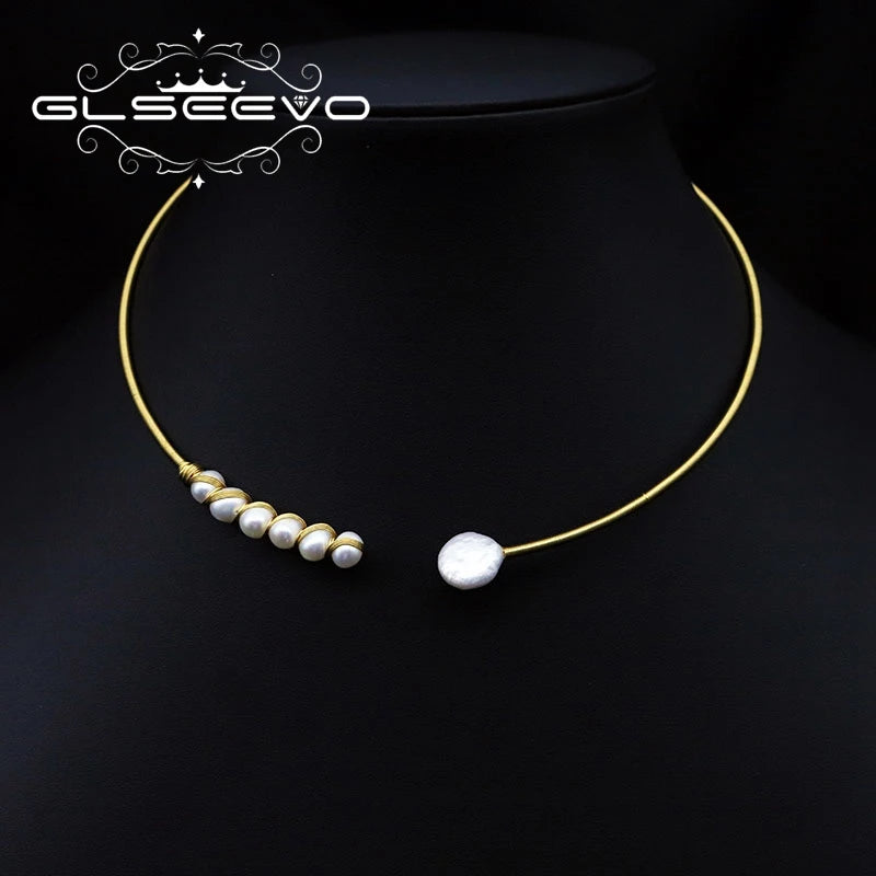 Natural Freshwater Pearl Choker fashion necklace for Women