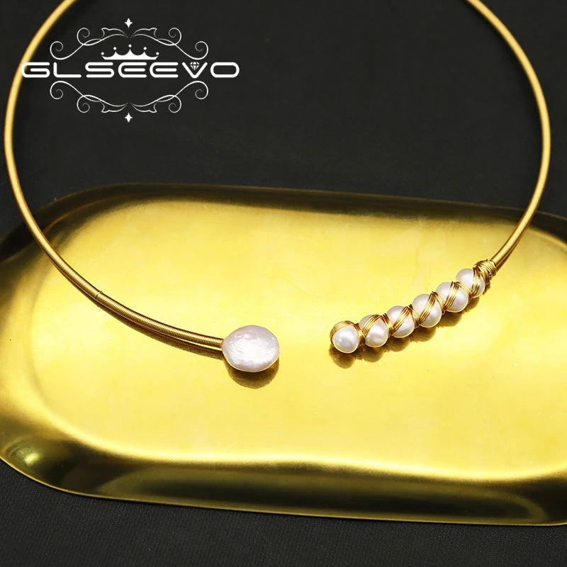 Natural Freshwater Pearl Choker fashion necklace for Women