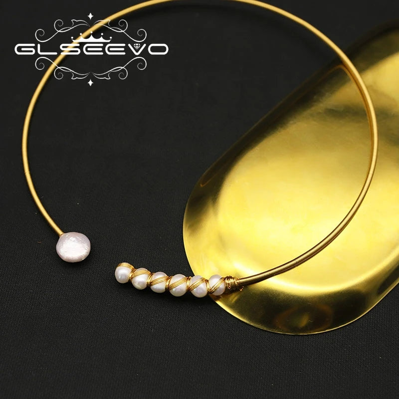 Natural Freshwater Pearl Choker fashion necklace for Women