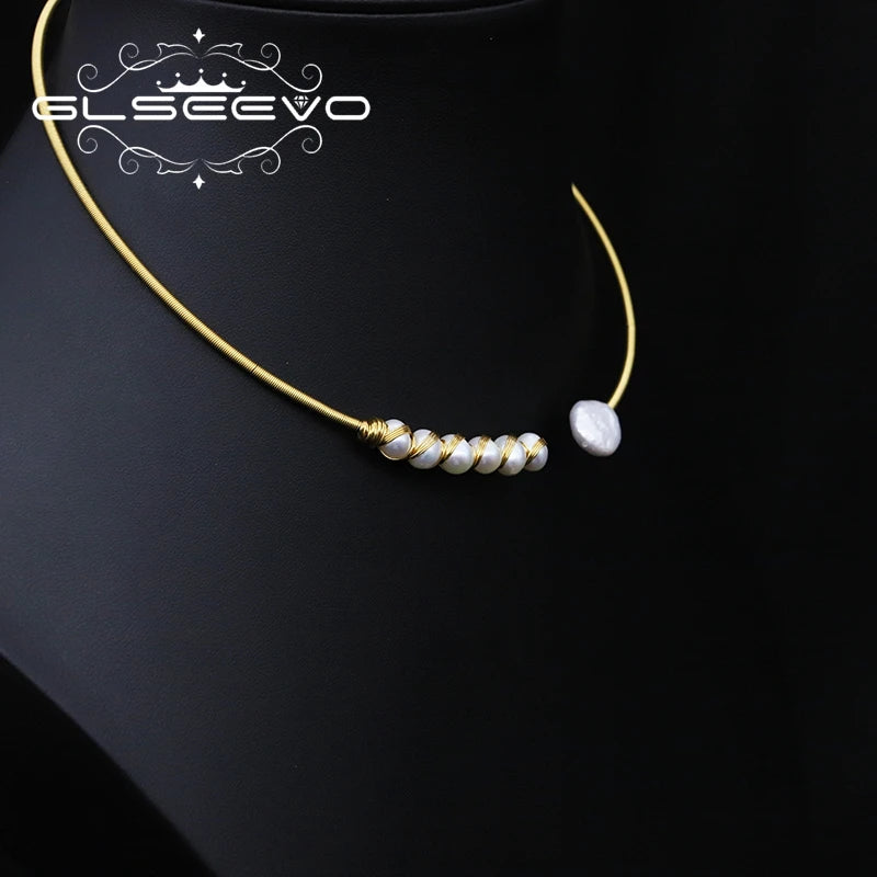 Natural Freshwater Pearl Choker fashion necklace for Women