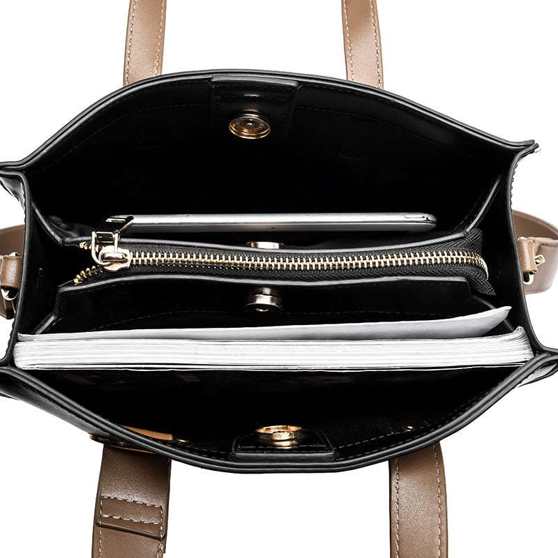 Casual Simple Portable Texture Wide Shoulder Strap Shoulder Bag