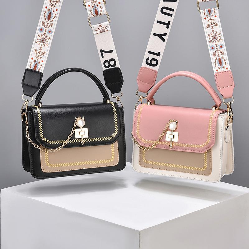Wide Shoulder Strap Shoulder Bag