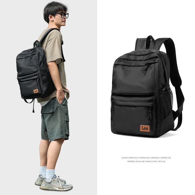 LEE Classics Black Unisex College Student School Bag