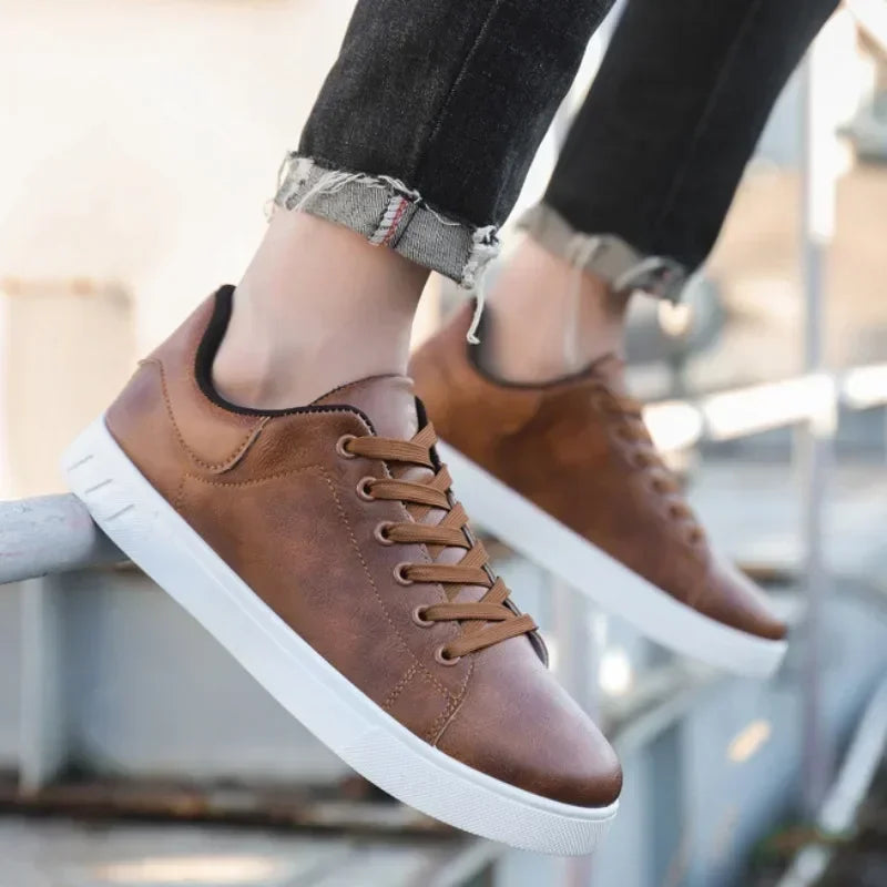 Classic Men  All-match Platform Leather Casual Shoes