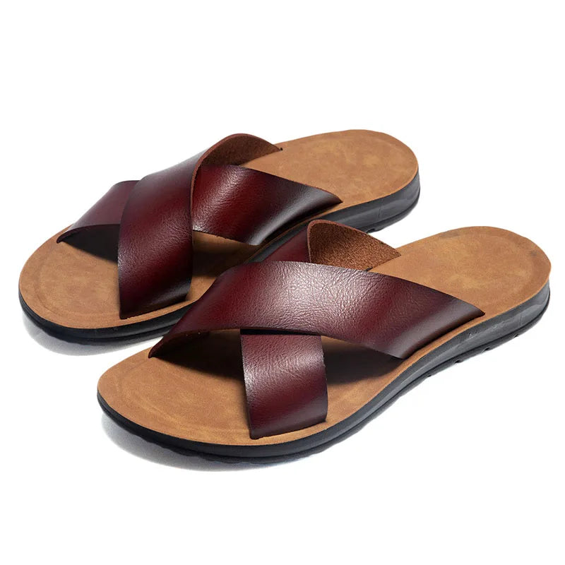 Italian PU Leather Slippers