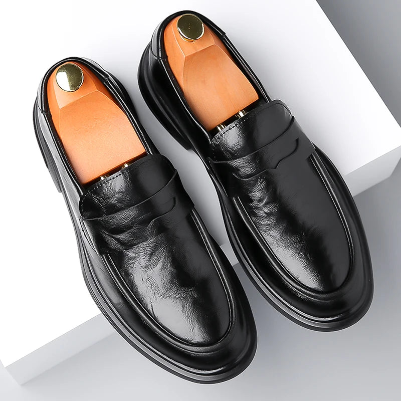 High Quality Fashionable Loafers Leather Men Business Formal Casual Leather Shoes
