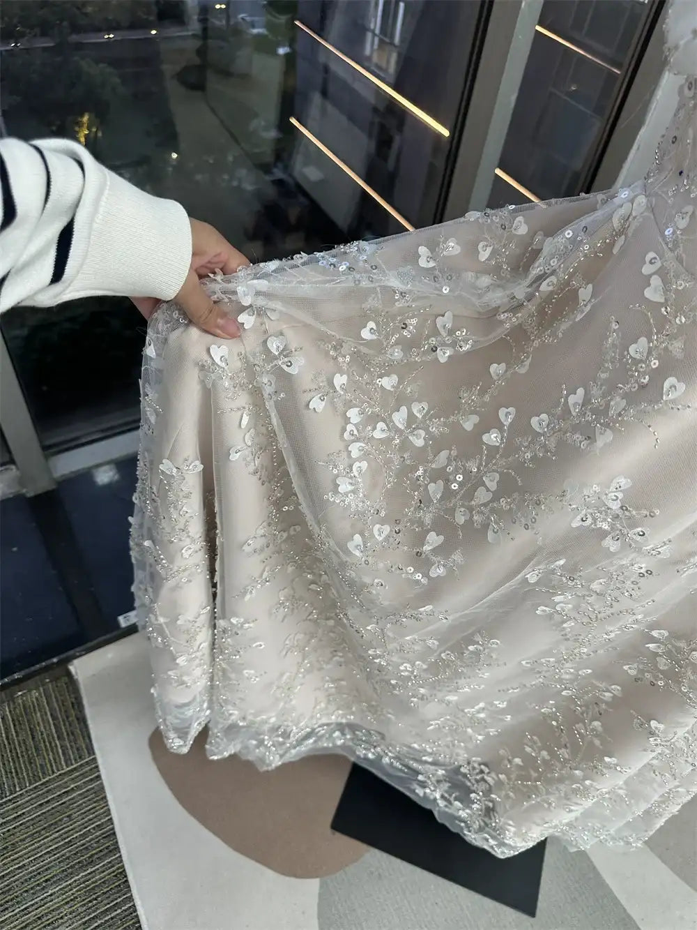 Bella Champagn Tulle Evening dresses