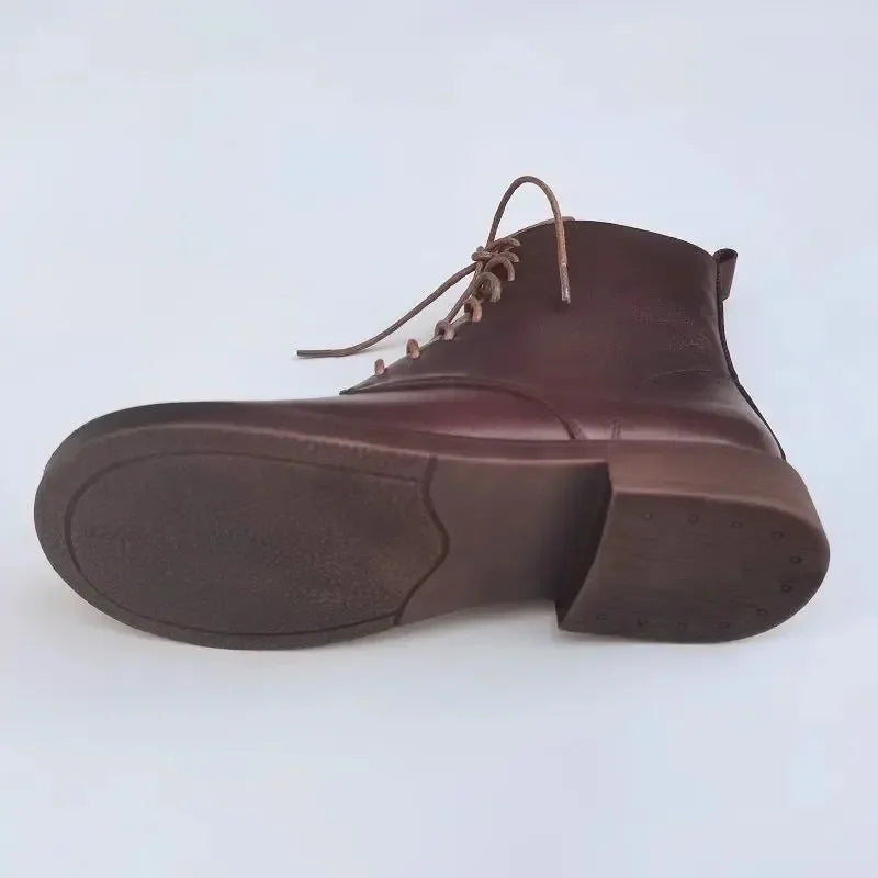 Носом Natural Skin Retro Big Shoes Wide Toe Boots