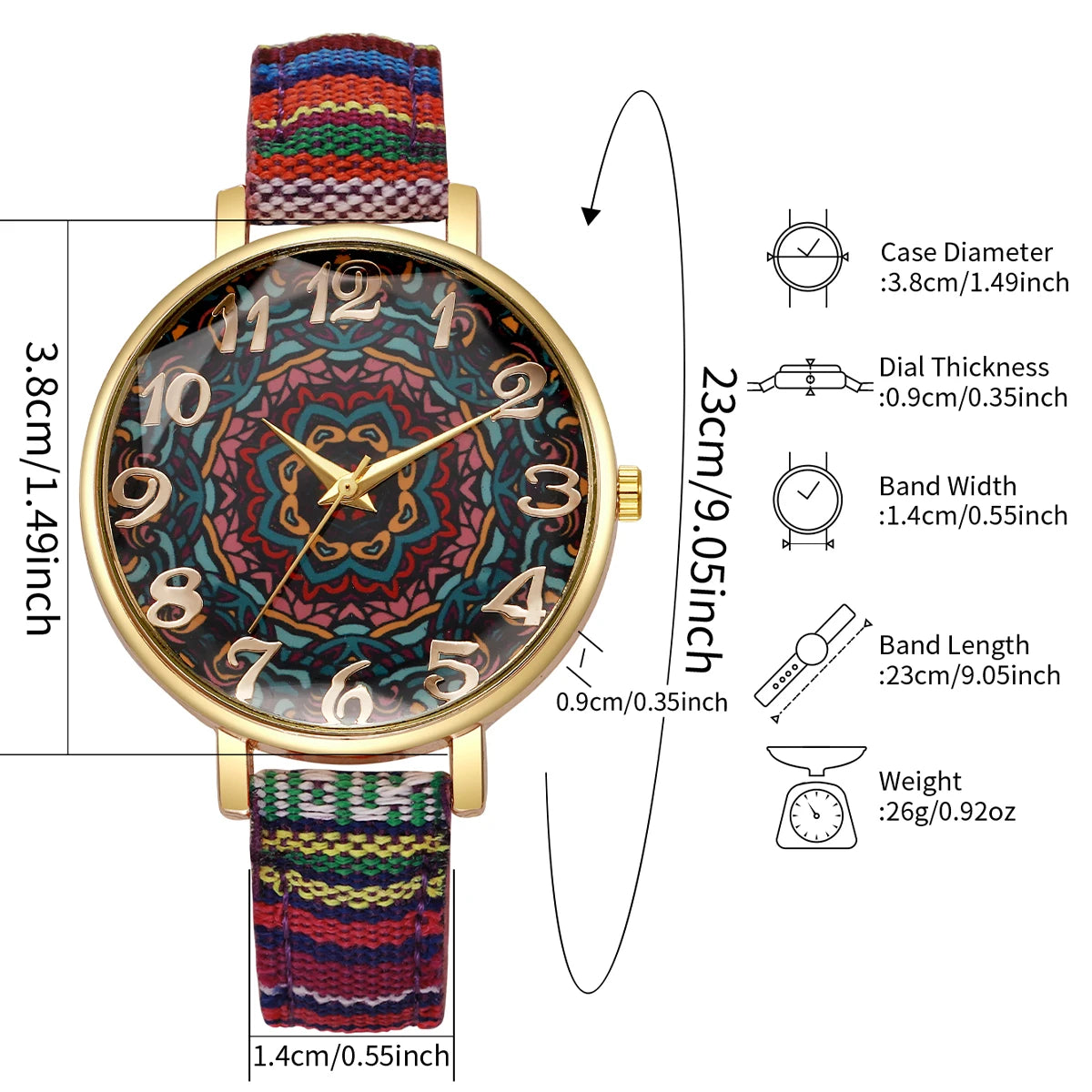 Fashion Women Leather Strap Quartz Wristwatch