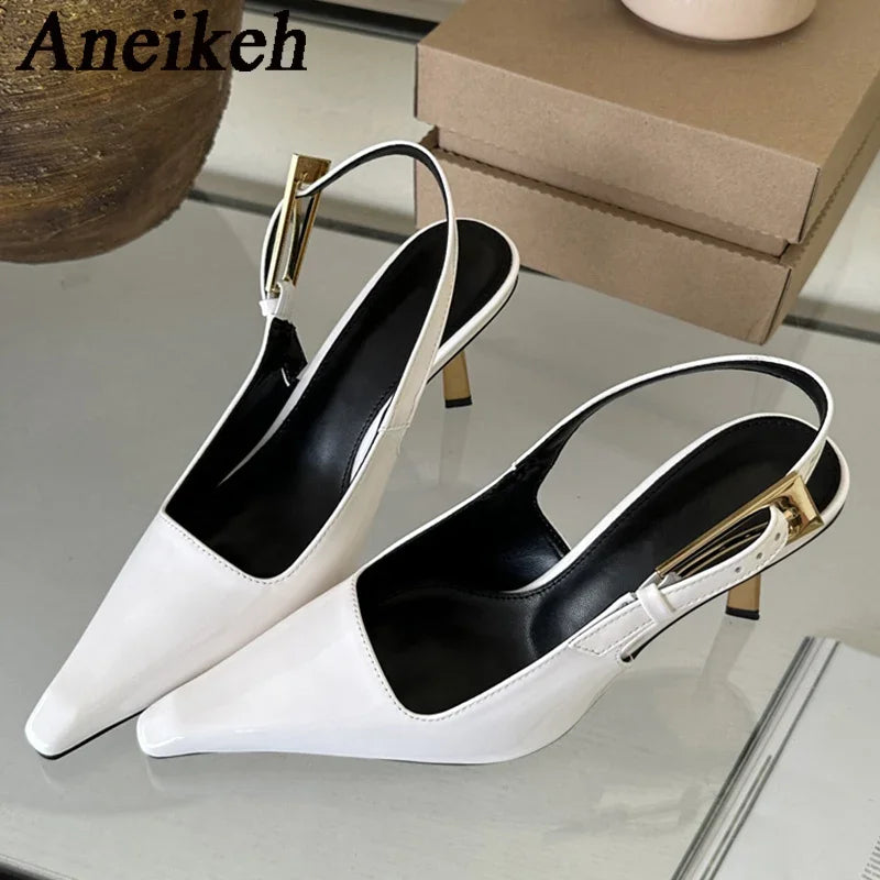 Shallow Slip-On Slingback Sandals Women Pumps