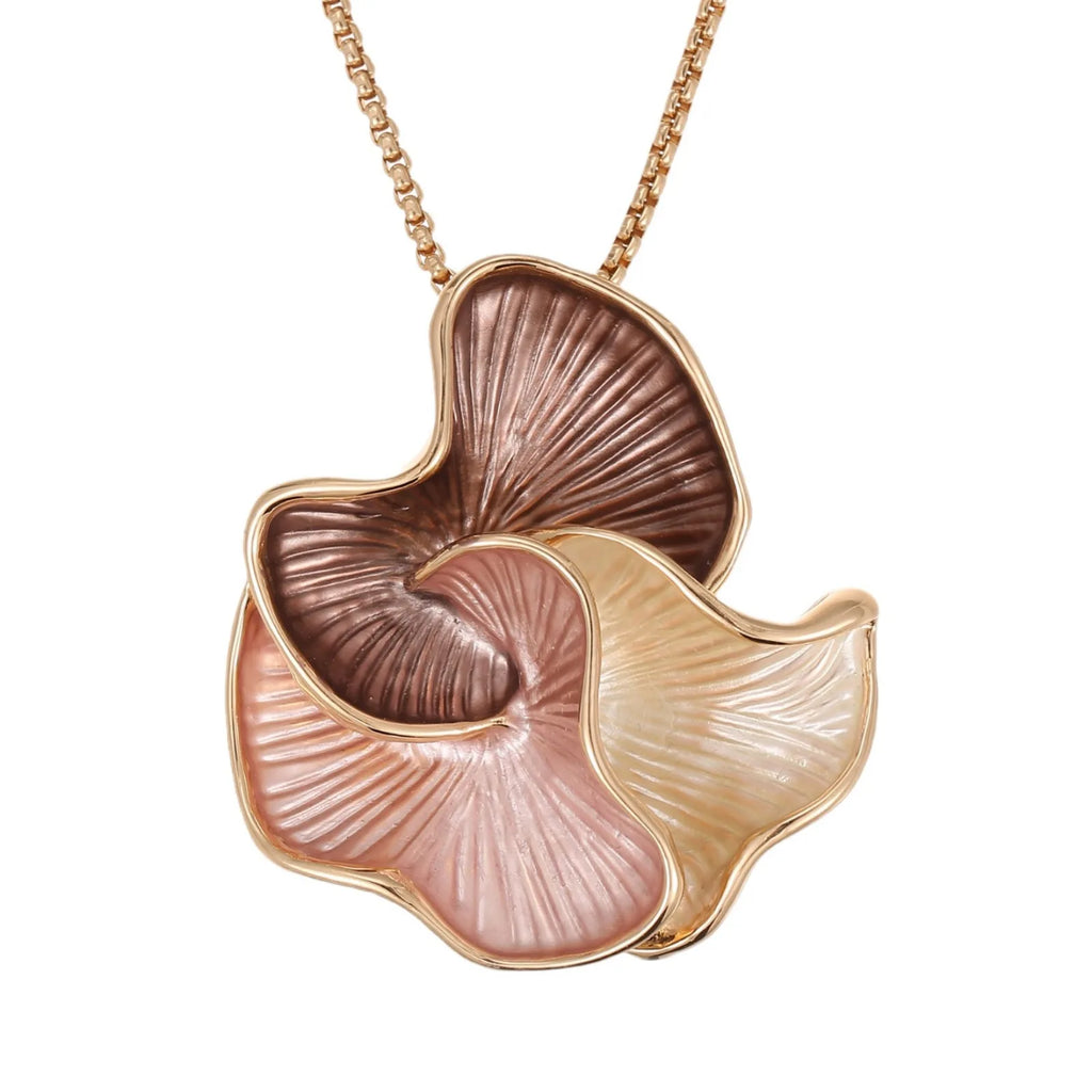 Geometric Petal Stud Earrings, Pendant Set, omen's high-end jewelry set