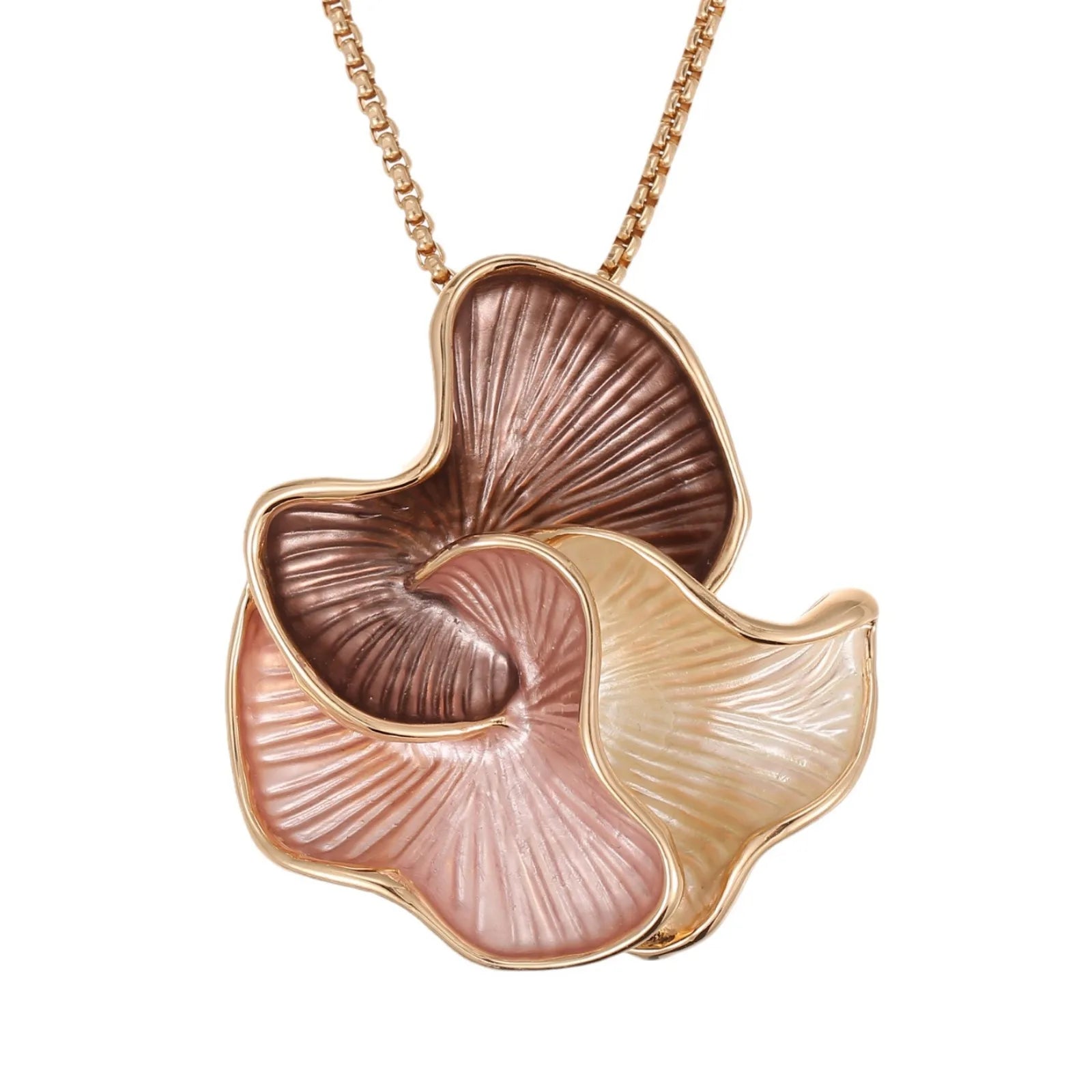 Geometric Petal Stud Earrings, Pendant Set, omen's high-end jewelry set