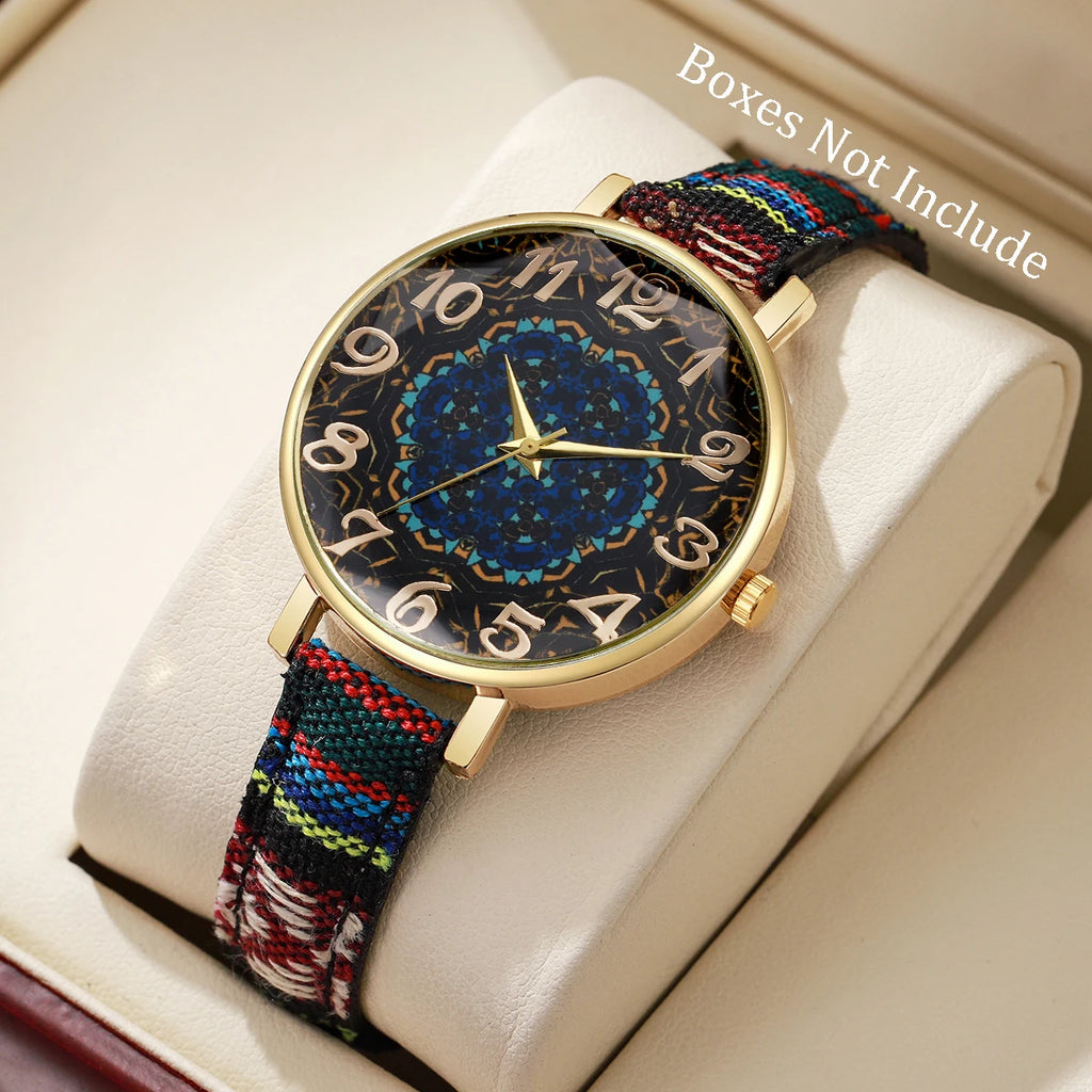 Fashion Women Leather Strap Quartz Wristwatch