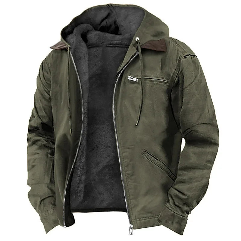 Men's Jacket New Fashion Casual Hooded Zipper Coat
