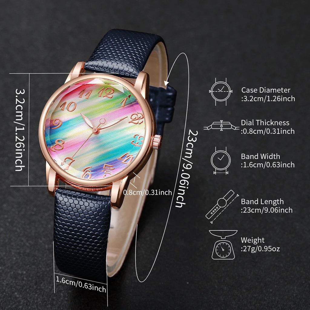 Women Fashion Leather Strap Watch