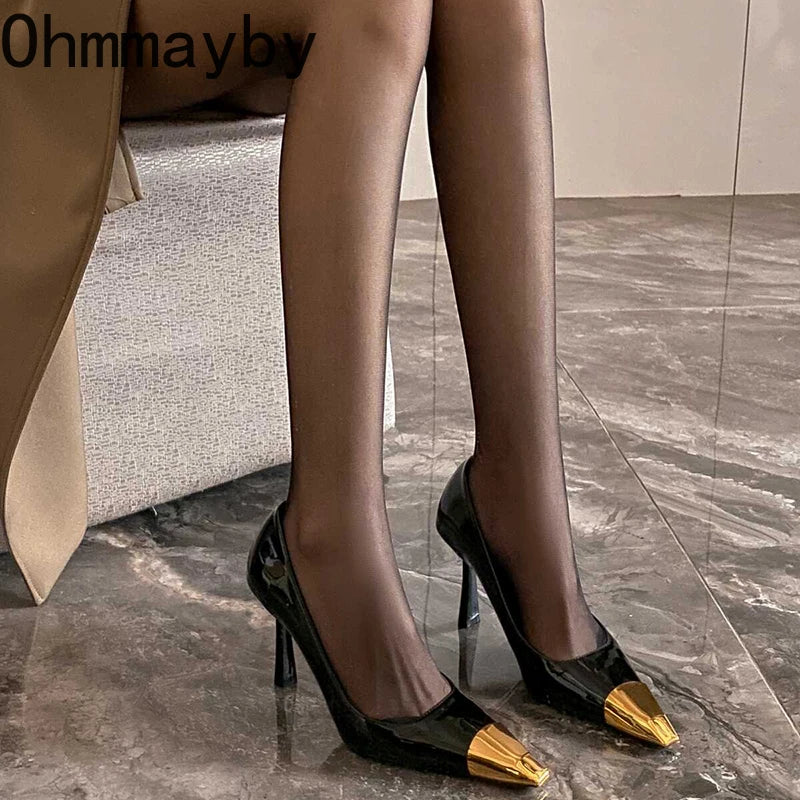 Designer Patent Leather Women Pumps