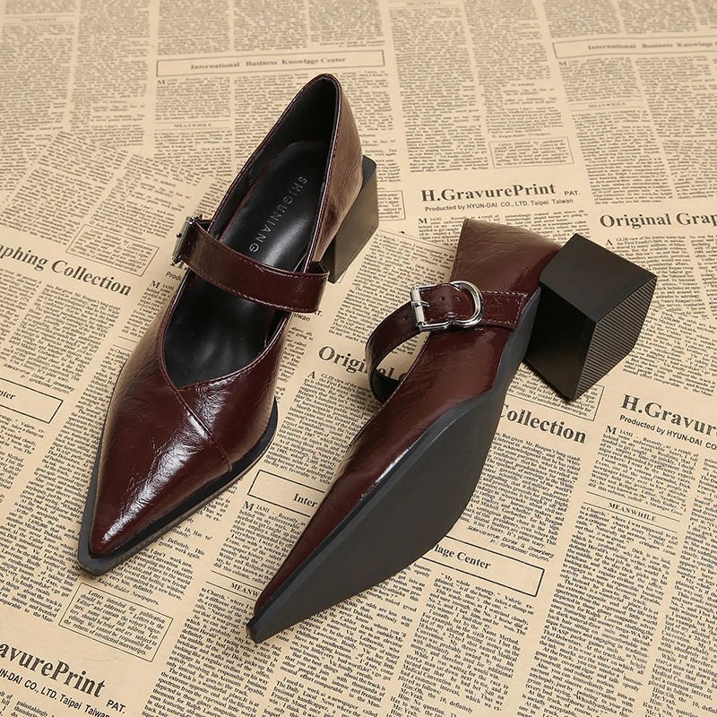 Designer Vintage Pointed-Toe Shoes
