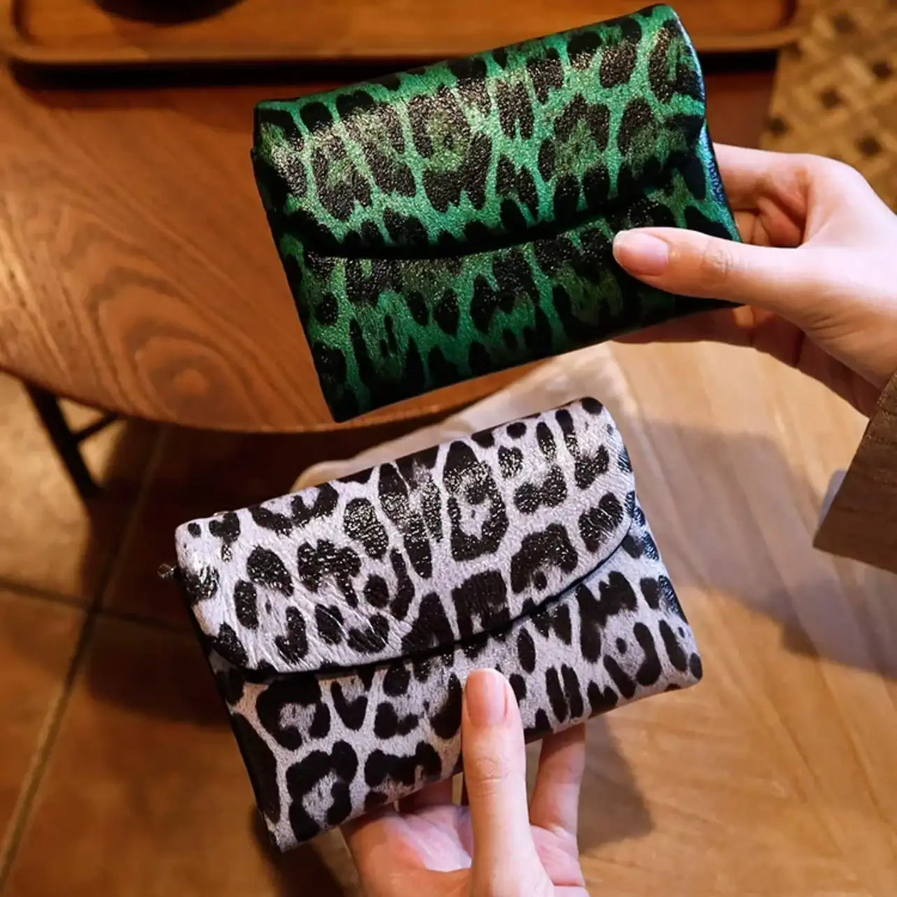 New Short Women's Wallet Coin Pocket Leopard Pattern Women's Wallet