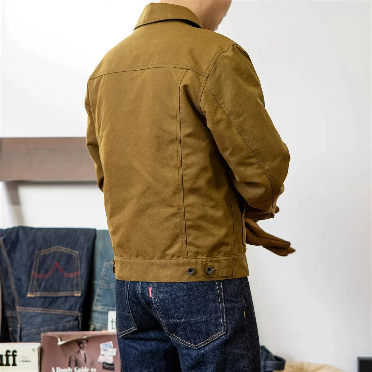 Red Tornado Waxed Canvas Cruiser Jacket