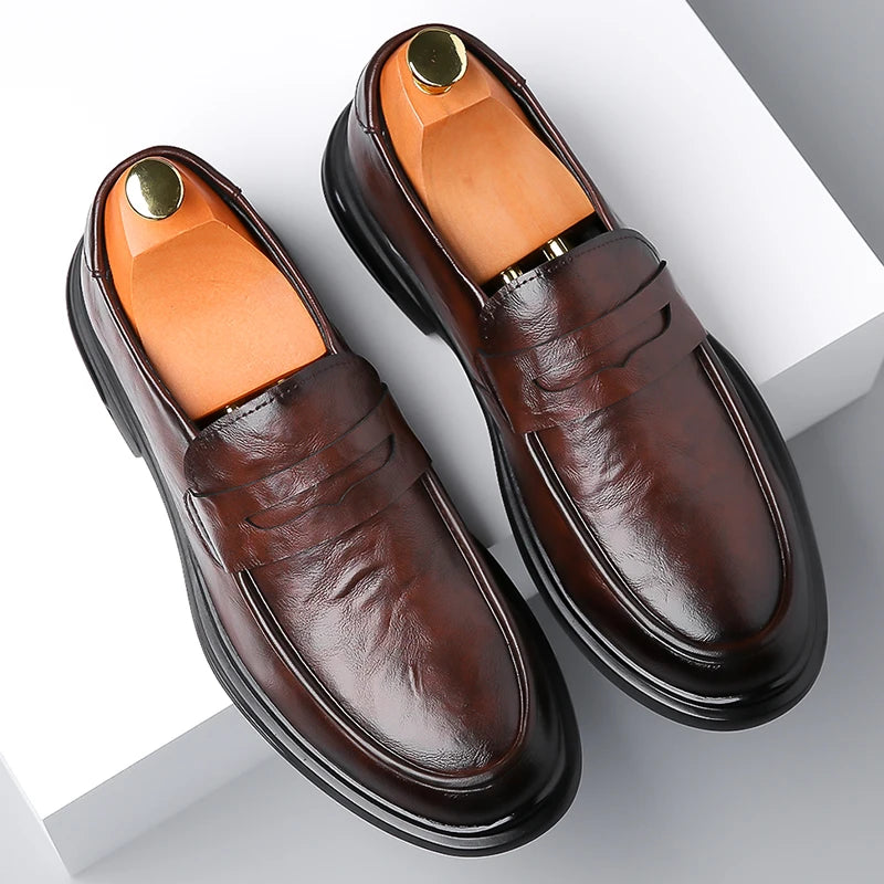 High Quality Fashionable Loafers Leather Men Business Formal Casual Leather Shoes