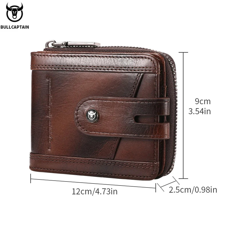 Genuine Leather Men's Bifold Wallet