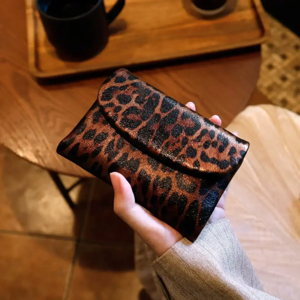 New Short Women's Wallet Coin Pocket Leopard Pattern Women's Wallet