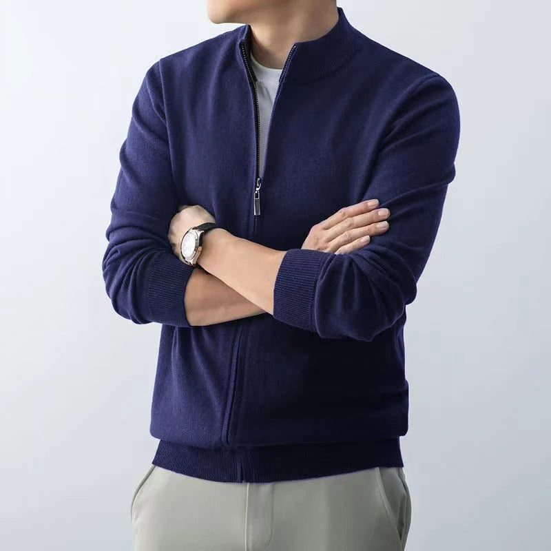 Animal Game Men's Zipper Cardigan Sweater Slim Fit Sweaters