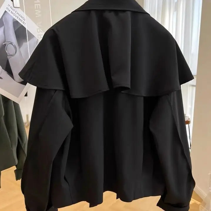 Korean Fashion Cloak Casual Capes Jacket