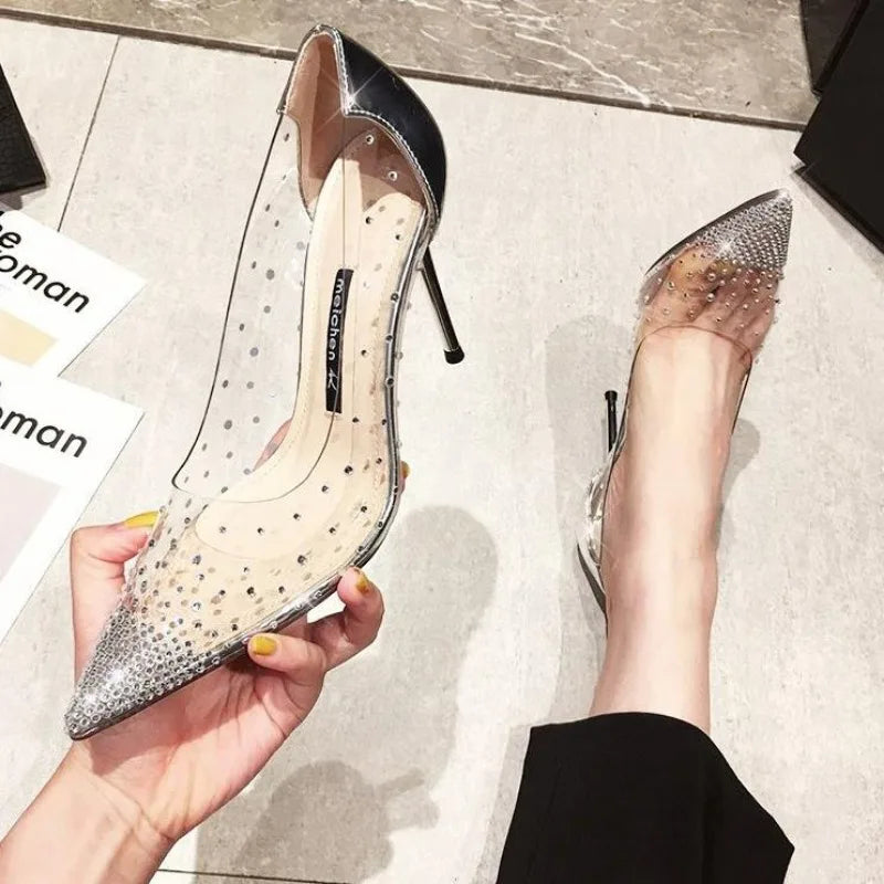 New Luxury Fairy Style Transparent High Heels Shoe
