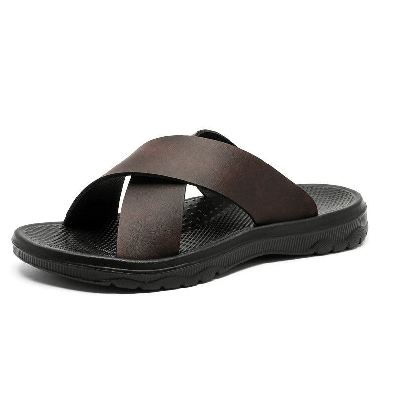 Italian PU Leather Slippers