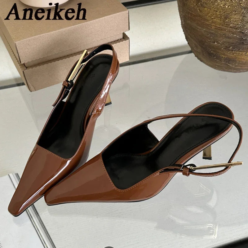 Shallow Slip-On Slingback Sandals Women Pumps