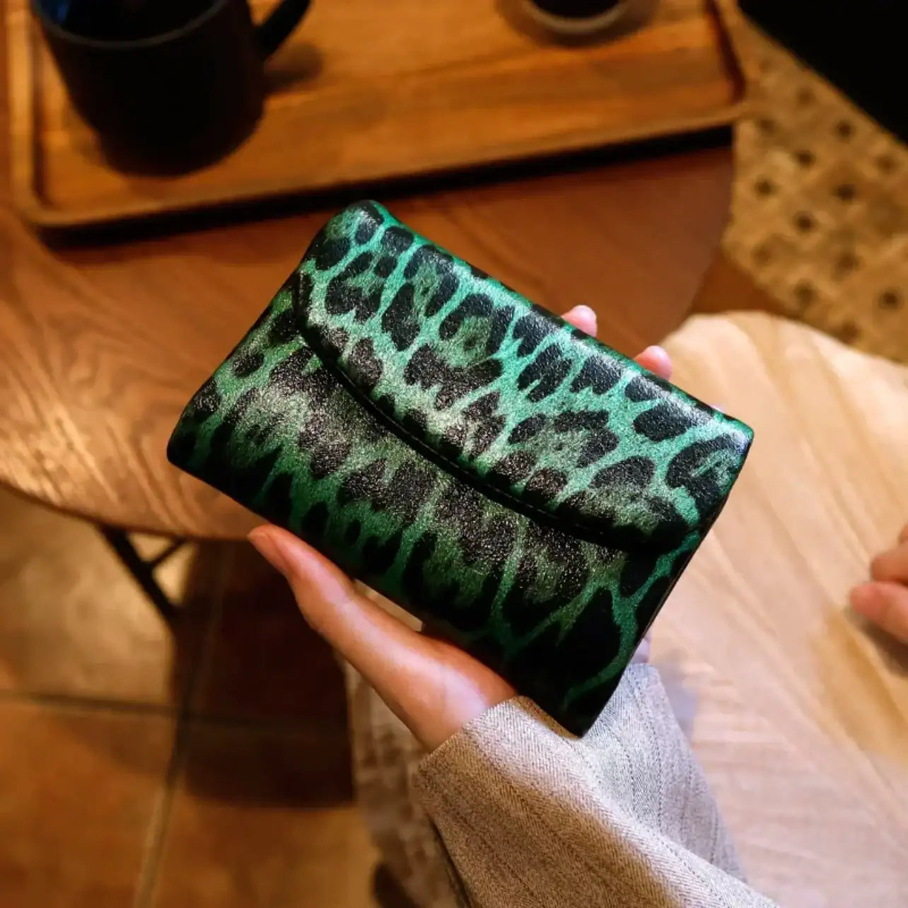 New Short Women's Wallet Coin Pocket Leopard Pattern Women's Wallet