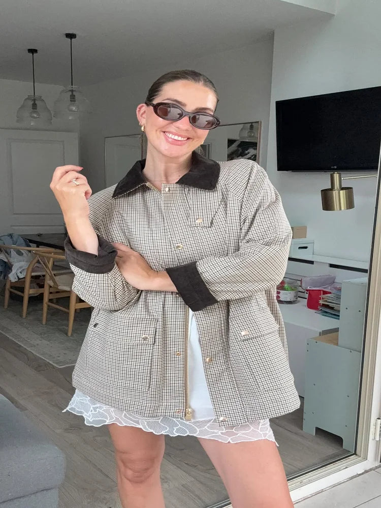 Casual Women Jacket Turn-down Collar Full Sleeve Single Breasted Female Jackets