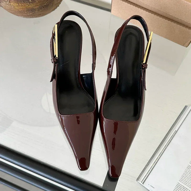 Shallow Slip-On Slingback Sandals Women Pumps