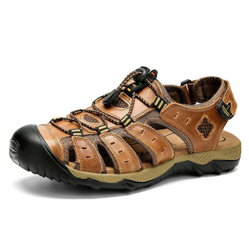 Genuine Leather Mens Water Beach Sandals