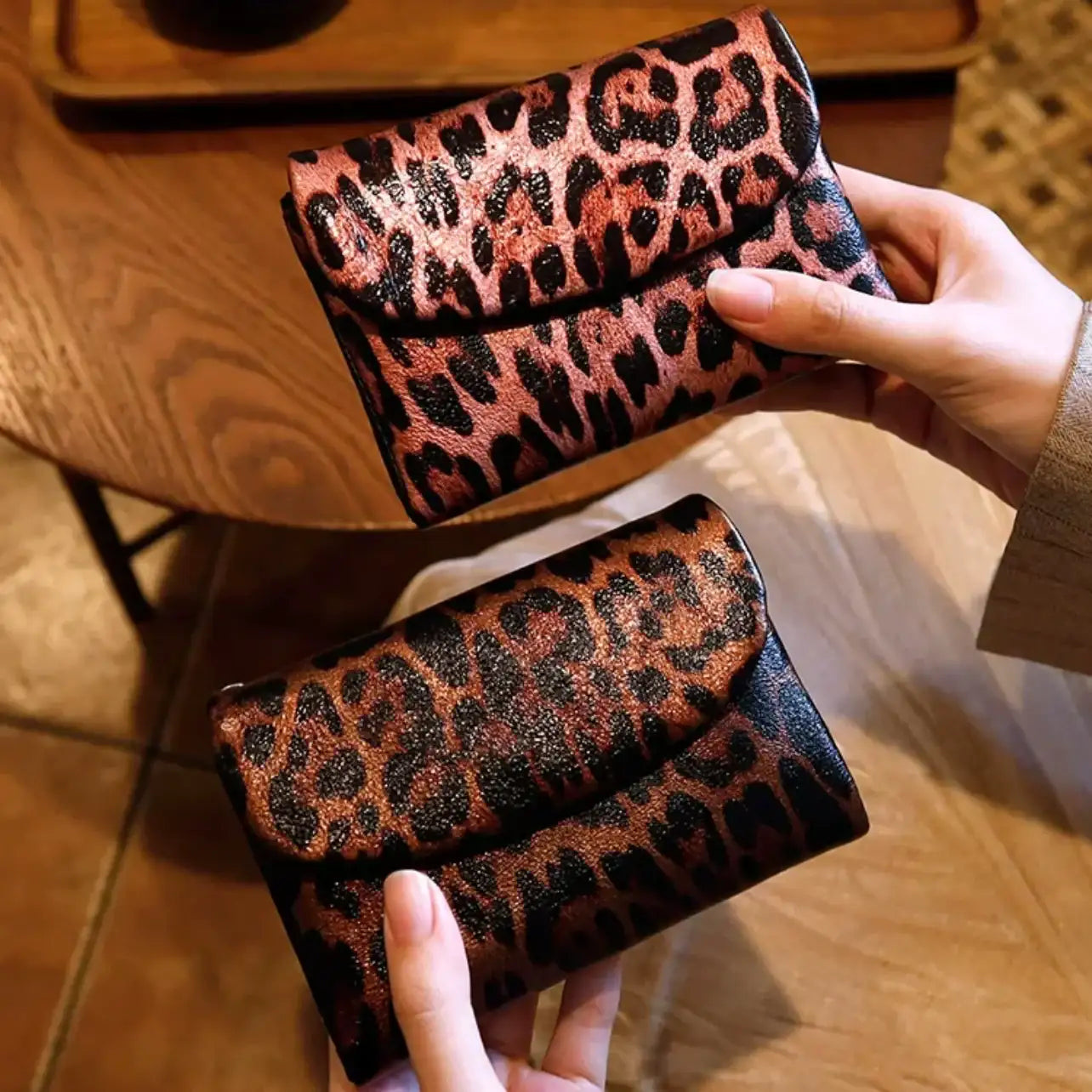 New Short Women's Wallet Coin Pocket Leopard Pattern Women's Wallet